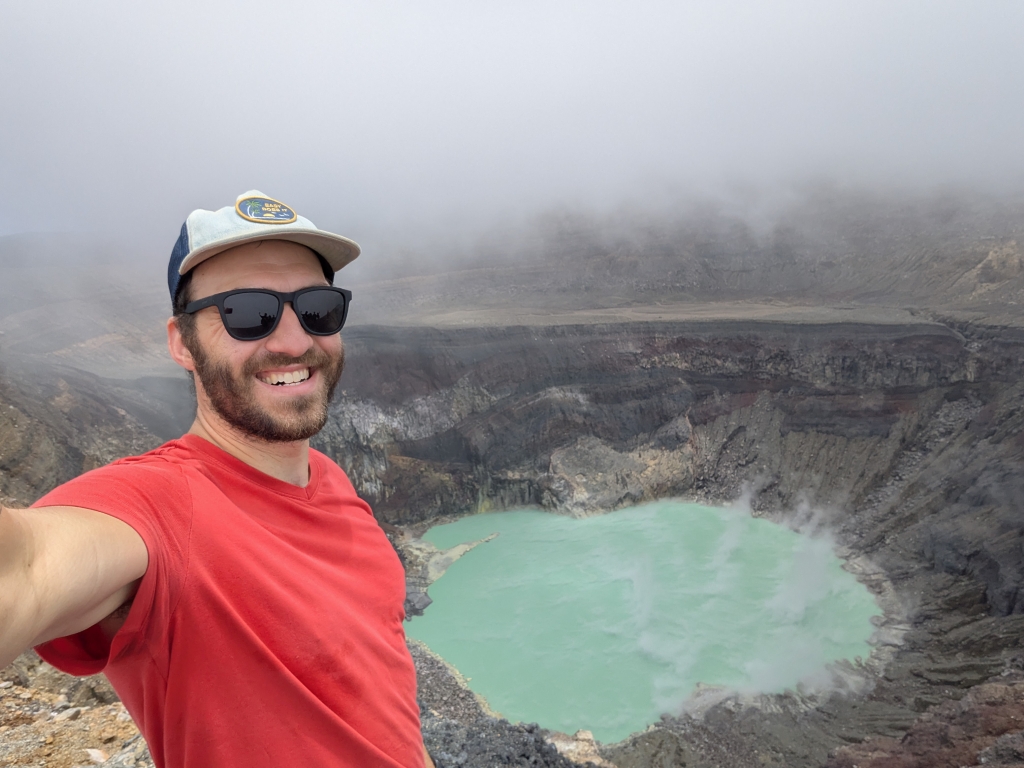 Selfie at the caldera of Santa Ana volcano
