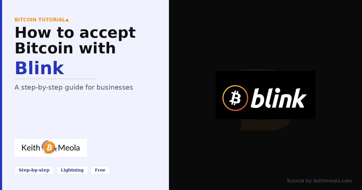 Featured image for How to Accept Bitcoin with Blink Wallet tutorial by Keith Meola